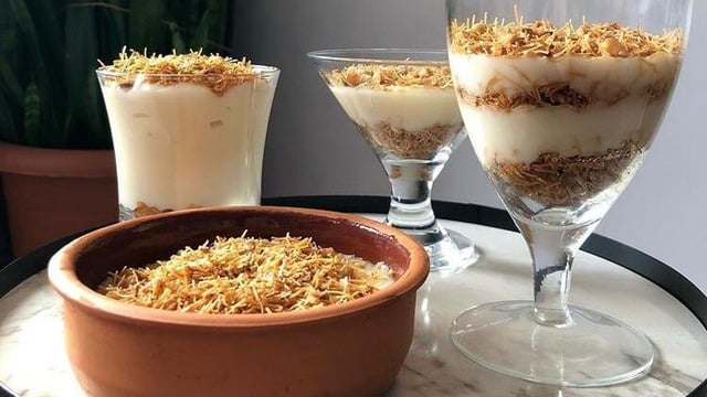 Farklı Sunumlarıyla En Lezzetlisinden: Kadayıflı Muhallebi