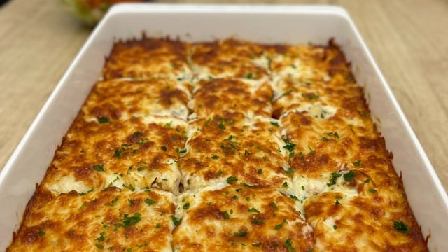 Tek Başına Ana Yemek: Fırında Beşamel Soslu Ispanaklı Makarna