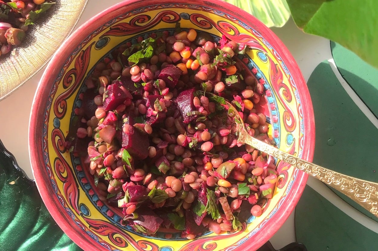 Rengiyle Lezzetiyle: Pancarlı Mercimekli Salata
