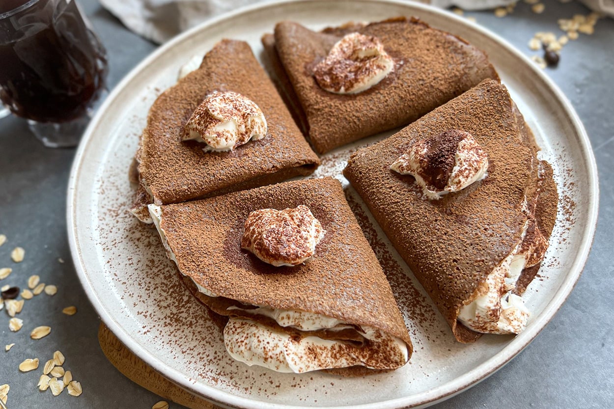 Rafine Şekersiz: Yulaflı Tiramisu Krep