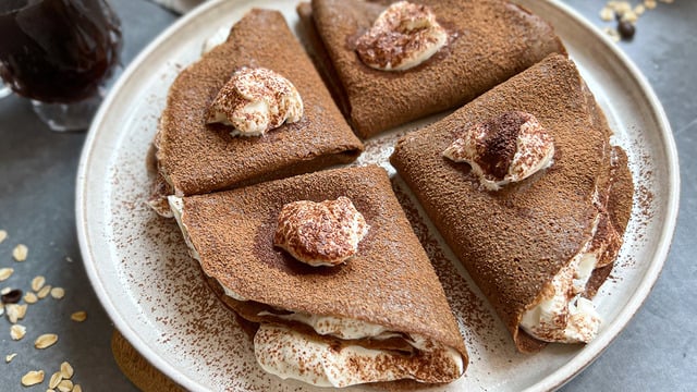 Rafine Şekersiz: Yulaflı Tiramisu Krep