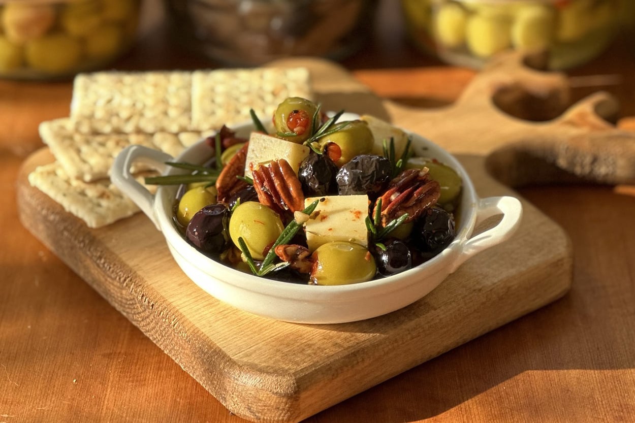 Büyülü Görünümüyle: Girit Usulü Zeytin Mezesi