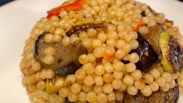 Patlıcanlı, Kabaklı: Sebzeli Kuskus Pilavı