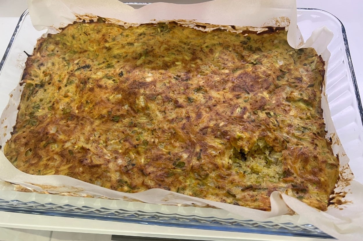 Çok Hafif: Patatesli Kabaklı Fırın Mücver