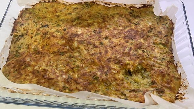 Çok Hafif: Patatesli Kabaklı Fırın Mücver