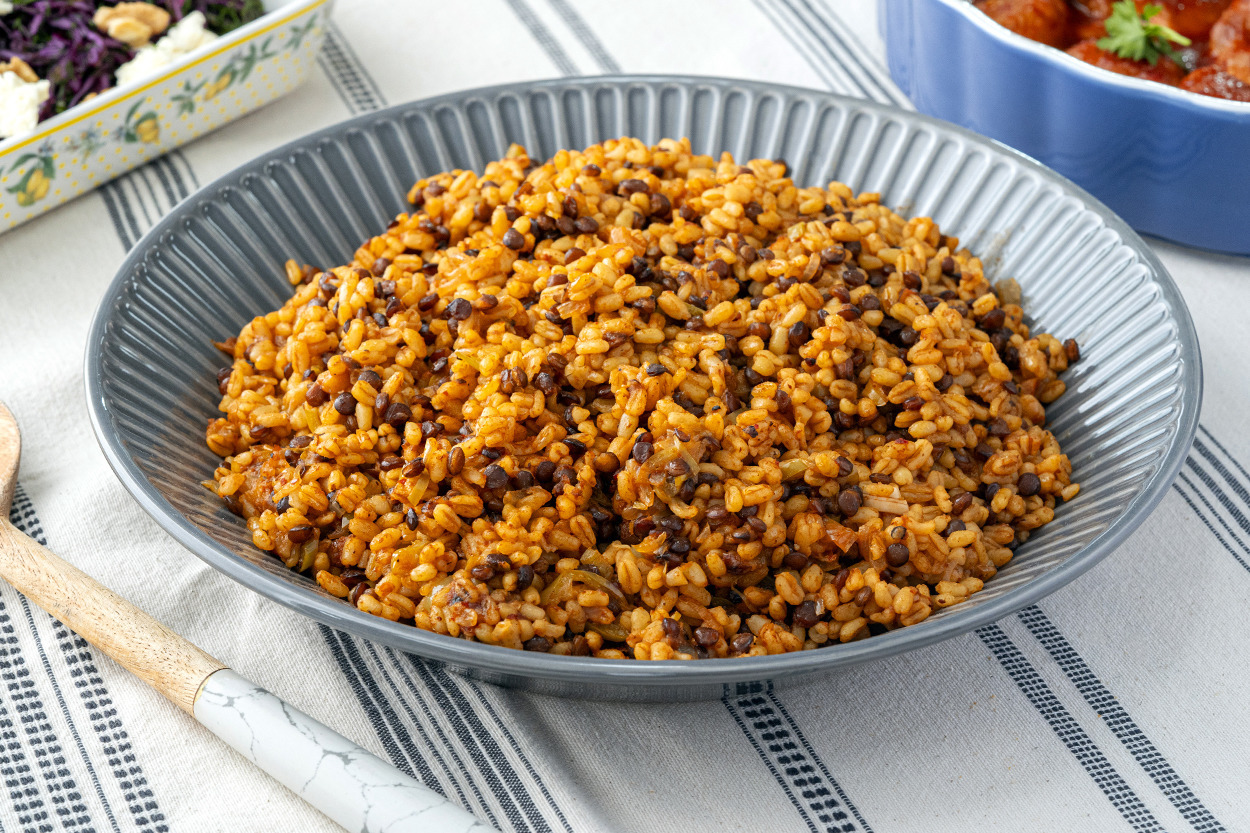 Biber İlavesiyle: Mercimekli Bulgur Pilavı