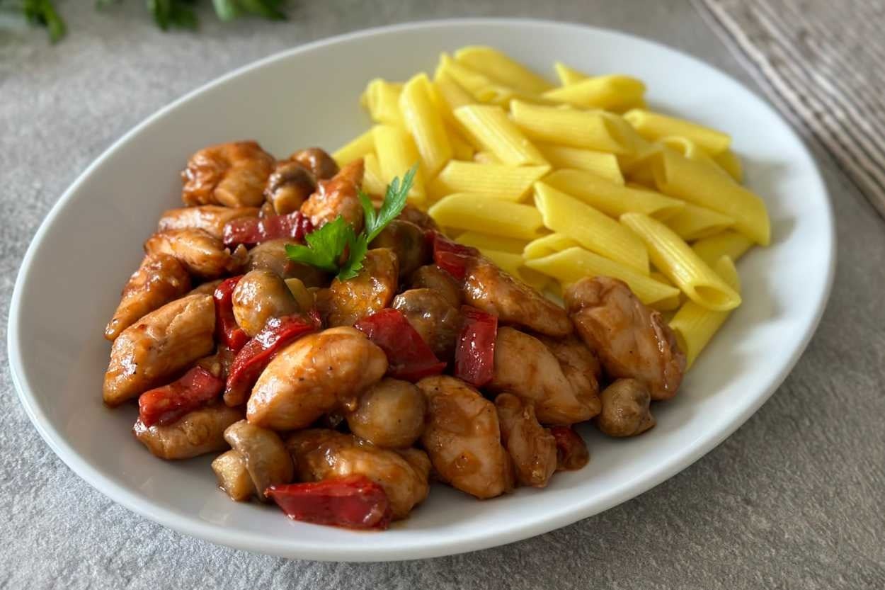 Besleyici ve Kolay: Barbekü Soslu Mantarlı Tavuk