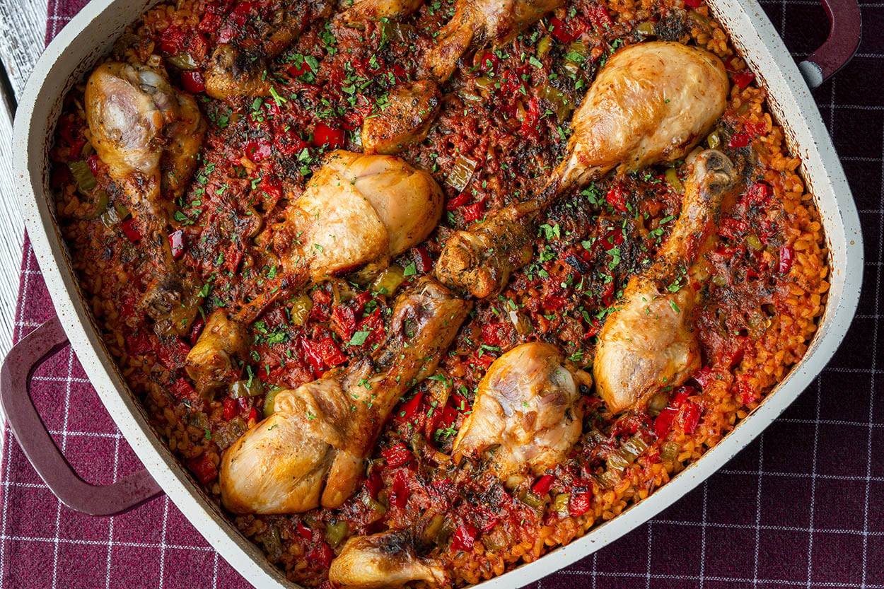 Fırında Pişer: Bulgur Pilavlı Tavuk Kapama 