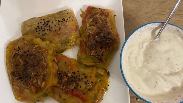 Mantar ve Patates Dolgulu: Pirinç Yufkası Böreği