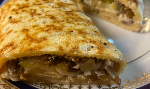 Krep Hamurundan: Kıymalı Wrap