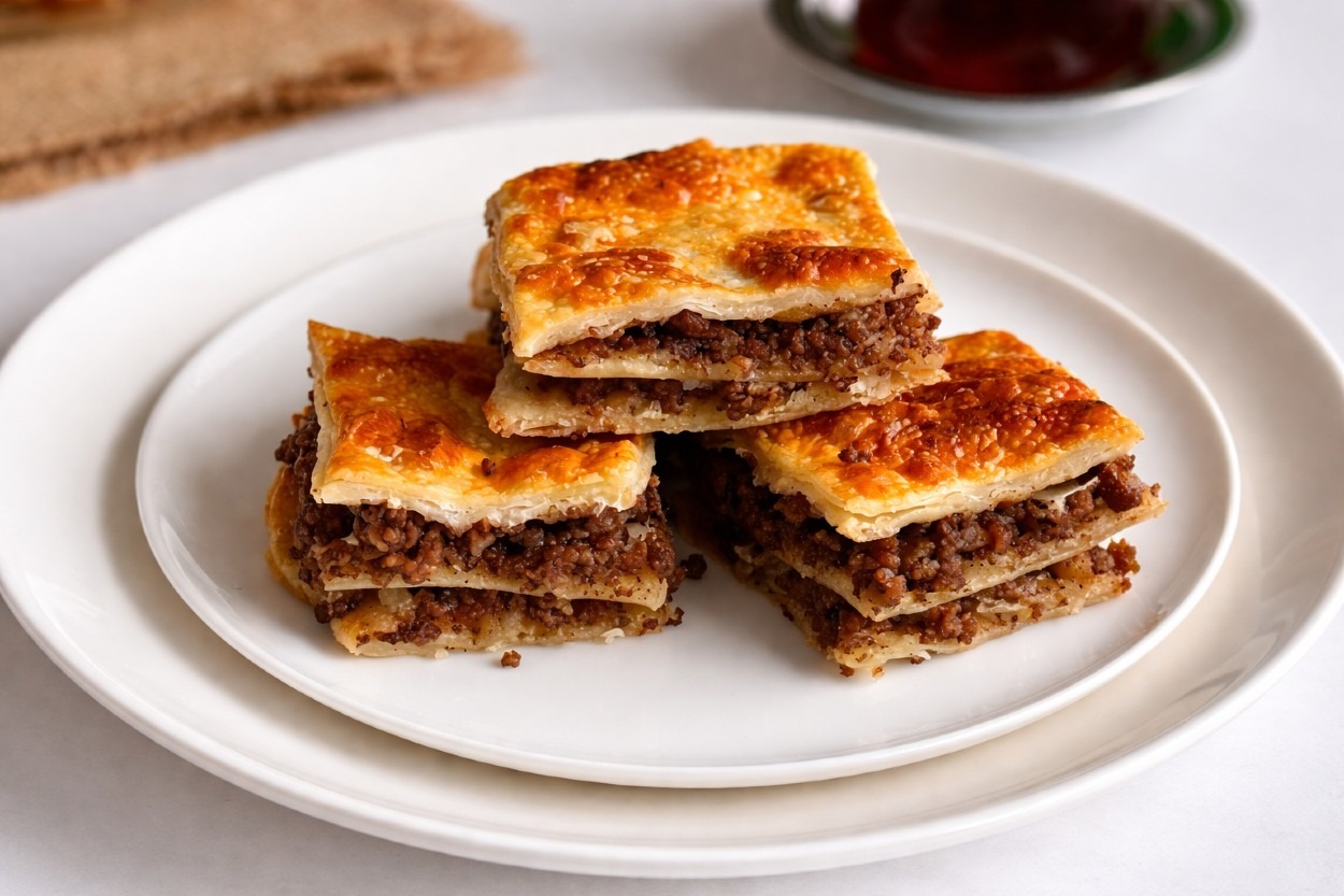 Kat Kat Hamuruyla: El Açması Kıymalı Börek