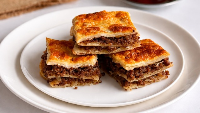 Kat Kat Hamuruyla: El Açması Kıymalı Börek