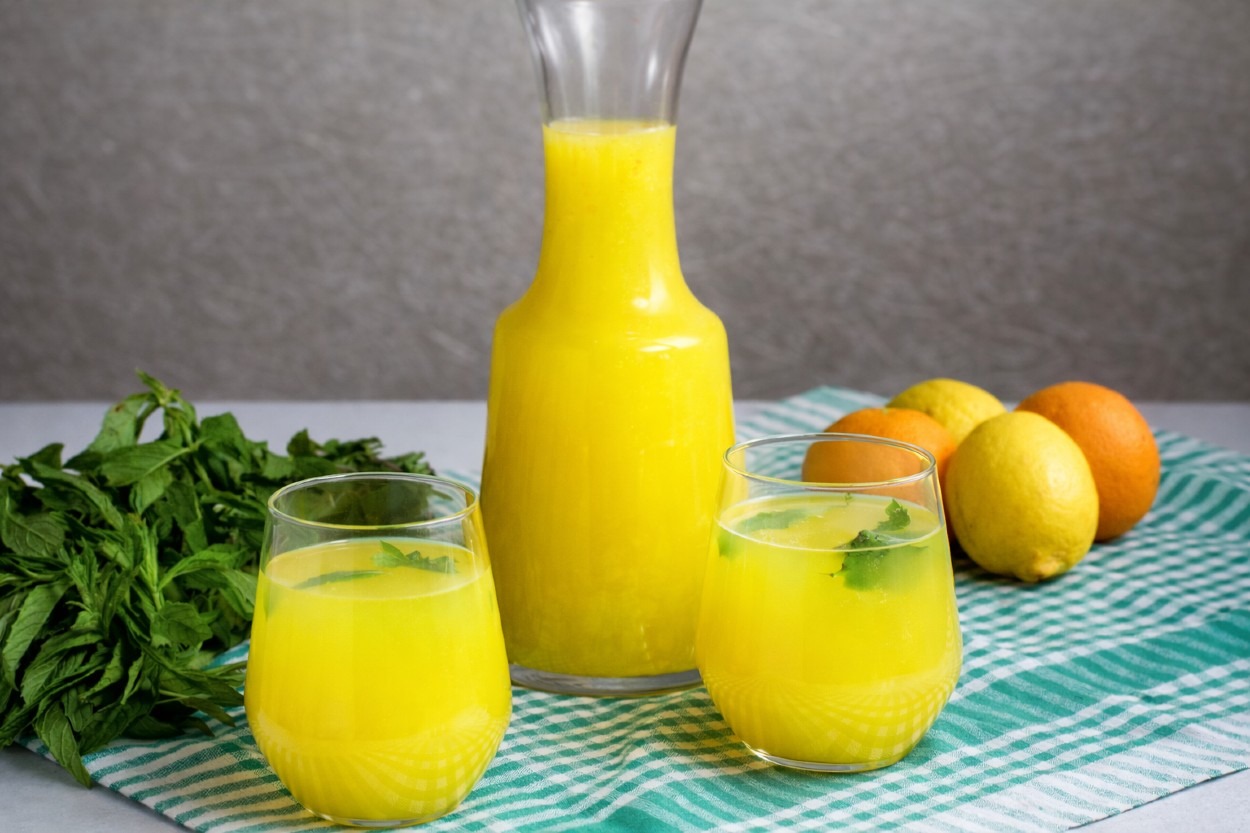 3 Litre Çıkan Ölçüsüyle: 1 Portakal 2 Limondan Limonata