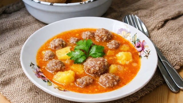 Tam Bir Tencere Yemeği: Patatesli Sulu Köfte