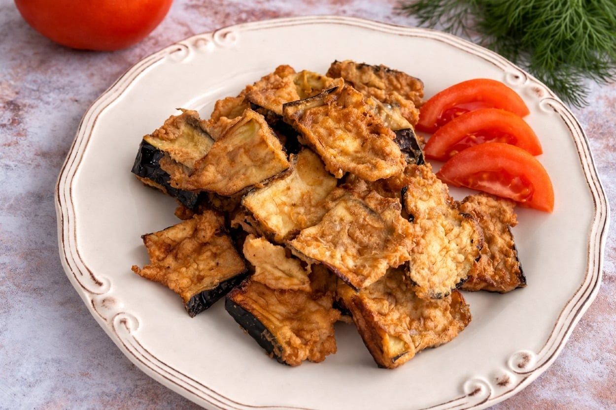 Yağ Çekmez: Yumurtalı Patlıcan Kızartması