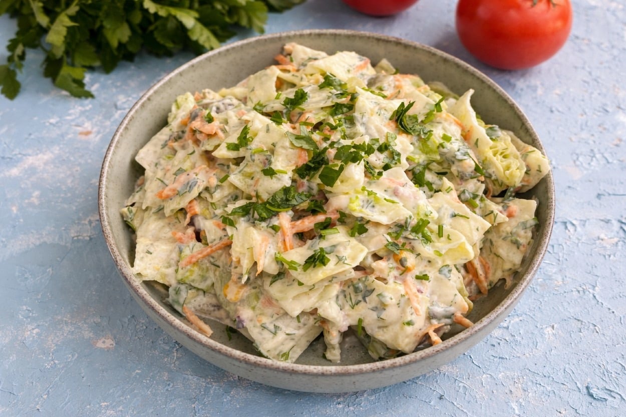 Kremalı Sosuyla: Göbek Salata