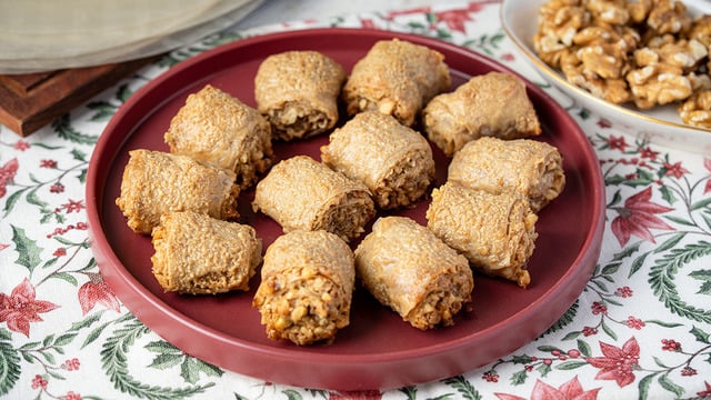 Glutensiz: Pirinç Yufkasından Cevizli Tahinli Kuru Baklava
