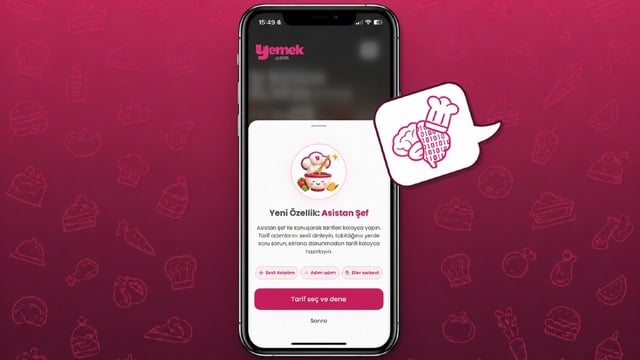 Yemek.com Asistan Şef: Tarifi Sesli Dinle, Sorularını Sor, Ekrana Dokunmadan Tarifi Yap