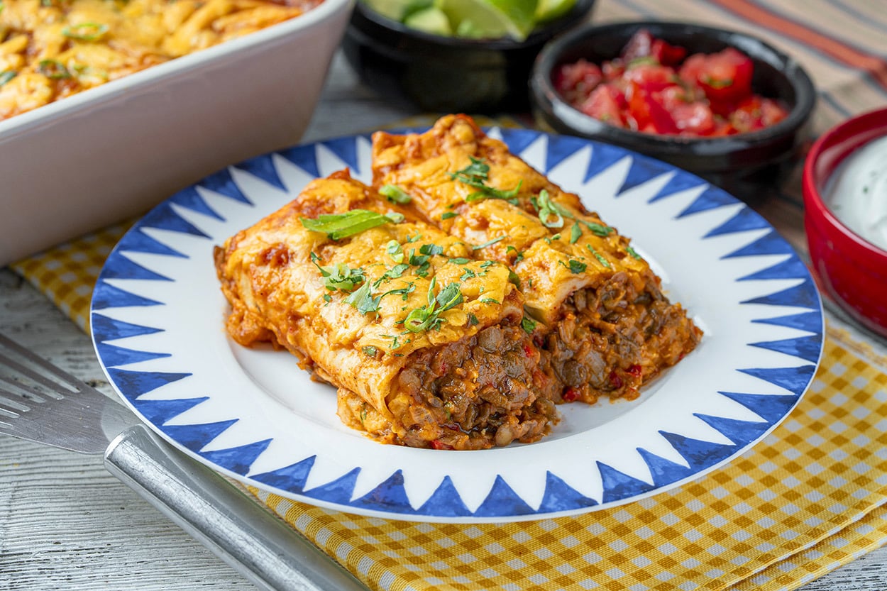 Meksika'dan Sofranıza: Yeşil Mercimekli Enchilada