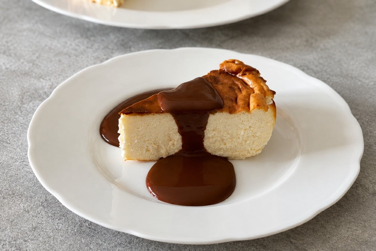 Fatma'nın Tarifi: Çikolata Soslu San Sebastian Cheesecake