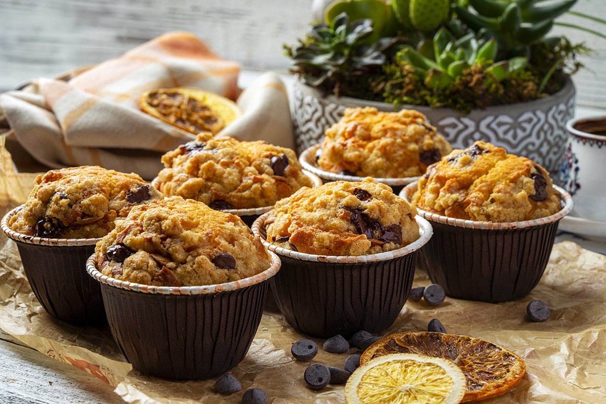 Lokmalık: Portakallı Çikolata Parçacıklı Muffin