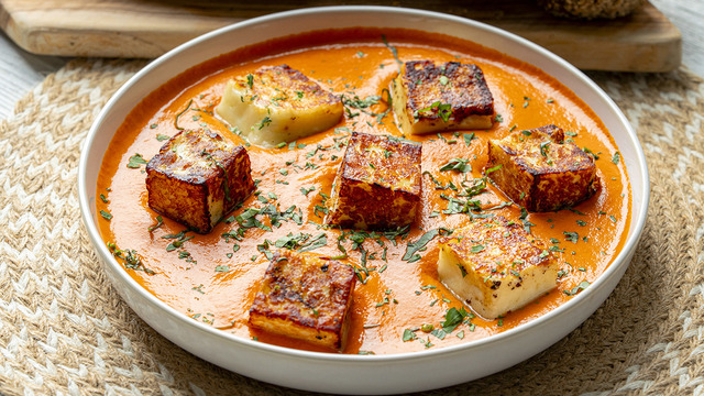 Ekmek Banmalık: Kremalı Domates Soslu Hellim Kızartması