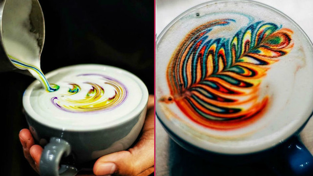 Posterini Yaptırıp Odanıza Asmak İsteyeceğiniz Yeni Trend: Gökkuşağı Latte Art