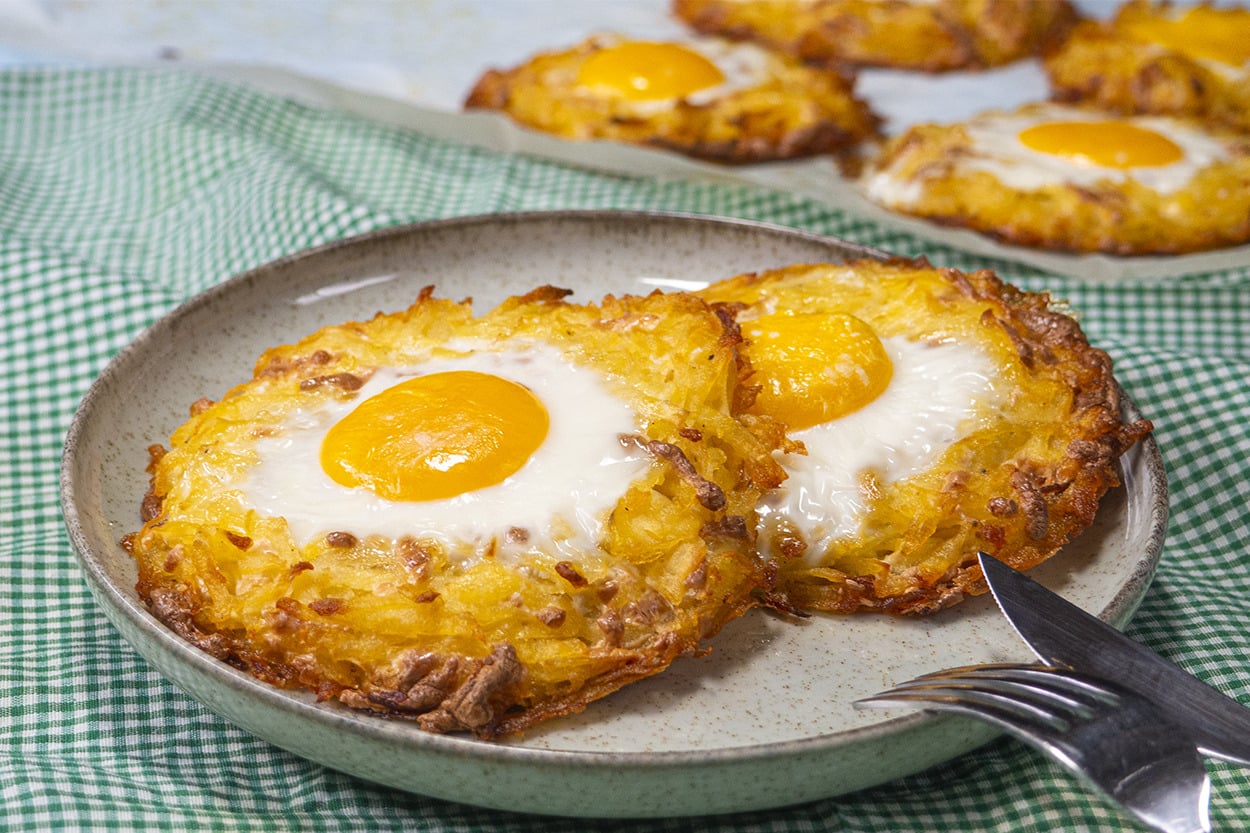 Hem de Fırında: Patates Yuvasında Yumurta