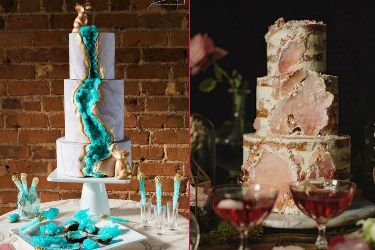 Yeni Düğün Pastası Trendi: İlhamını Doğanın Güzelliğinden Alan 14 "Taş" Pasta