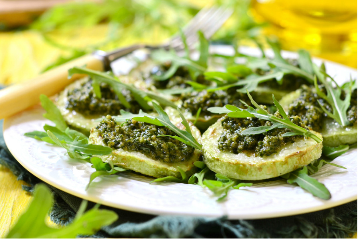 Lokmalık: Pesto Soslu Kabak Dilimleri