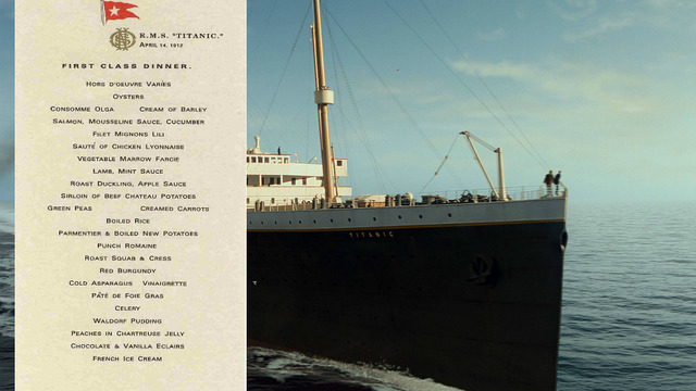 Binlerce İnsanın Son Yemeği Oldu: Titanic'in 15 Nisan 1912 Akşam Yemeği Menüsü