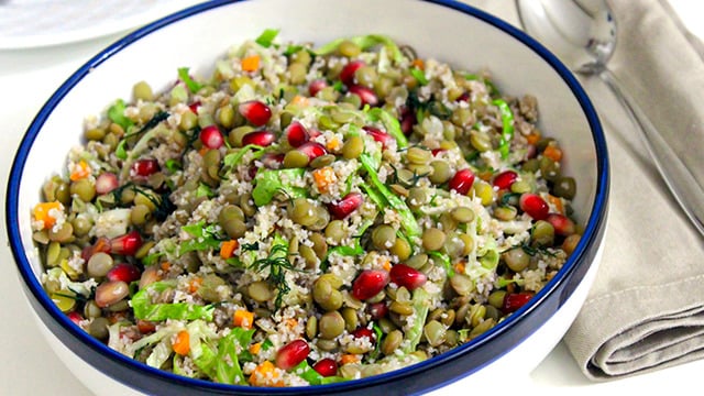 Evimizin Mutfağından: Bulgurlu Yeşil Mercimek Salatası