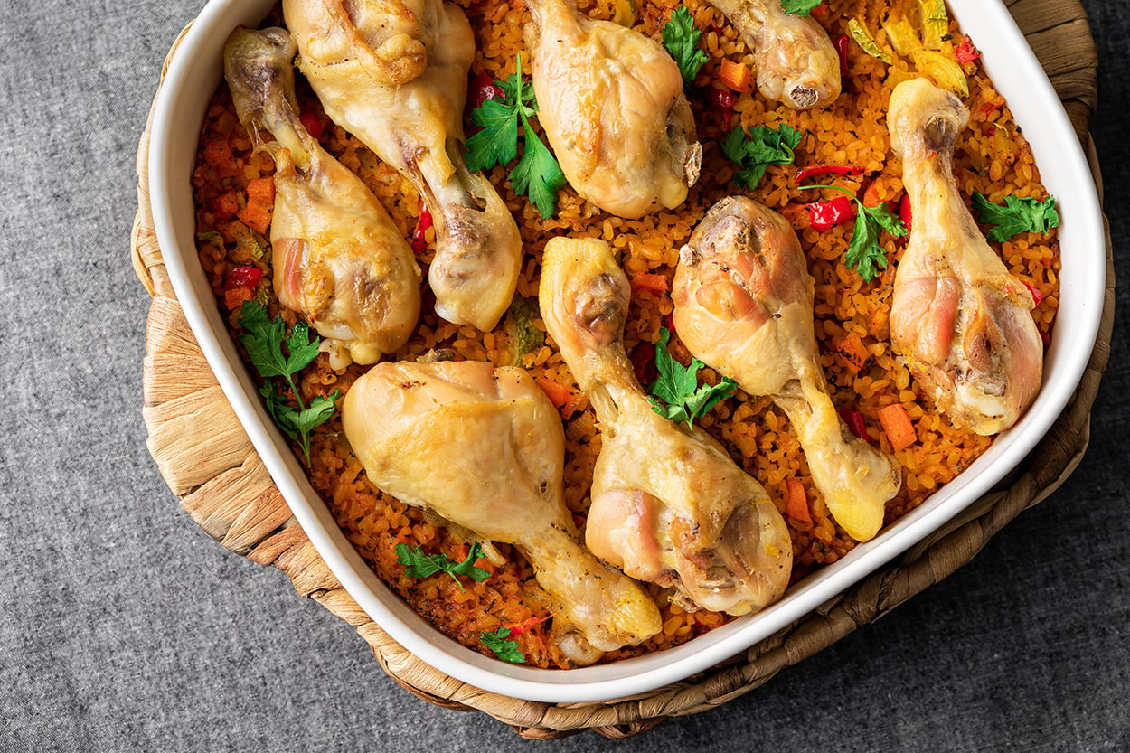 Bereketi Bol: Fırında Tavuklu Bulgur Kapama