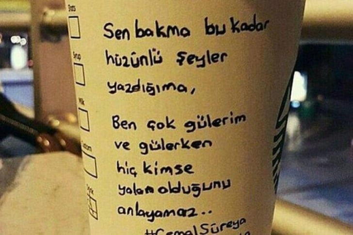 Kahveyi Ona Şiir Yazacak Kadar Çok Sevenler İçin 16 Şiir Starbucks'ta Örneği