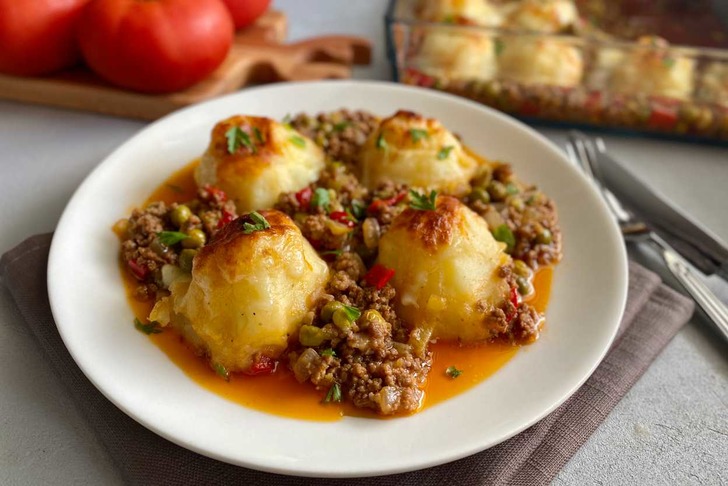 Kıymalı Bezelyeli Patates Püresi Tarifi