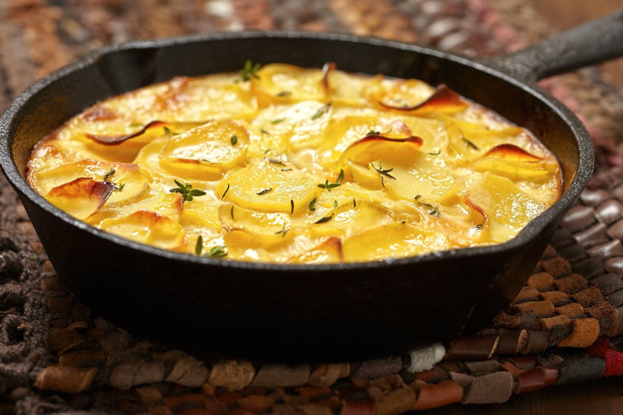 Fırında Seviye Atladı: Döküm Tavada Patates Graten
