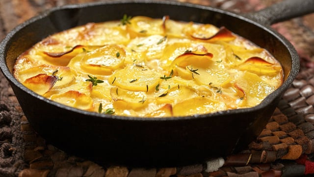 Fırında Seviye Atladı: Döküm Tavada Patates Graten