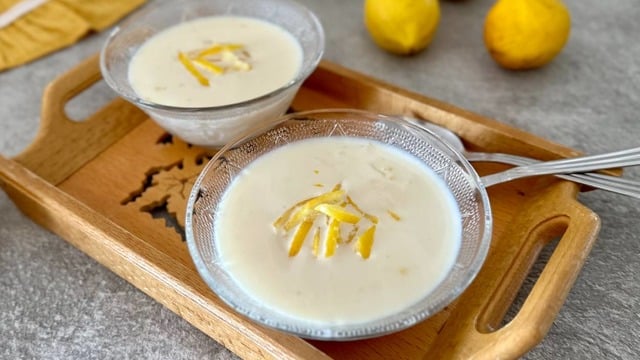 Nişastasız: Limonlu Sütlaç