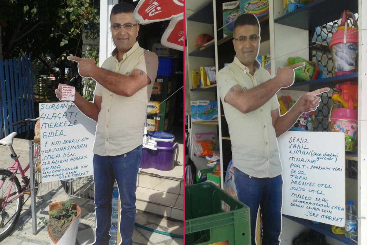 Yol Sorulmasından Bıkıp Maketini Yapan Ülkenin En Troll Esnafı: Alaçatı Sörf Market