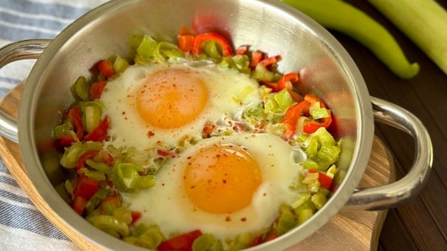 Kahvaltının Doyurucusu: Pırasalı Yumurta