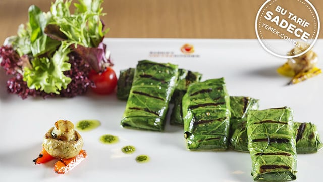 Barnie's Coffee Kitchen'dan: Pazı Yaprağına Sarılmış Izgara Hellim