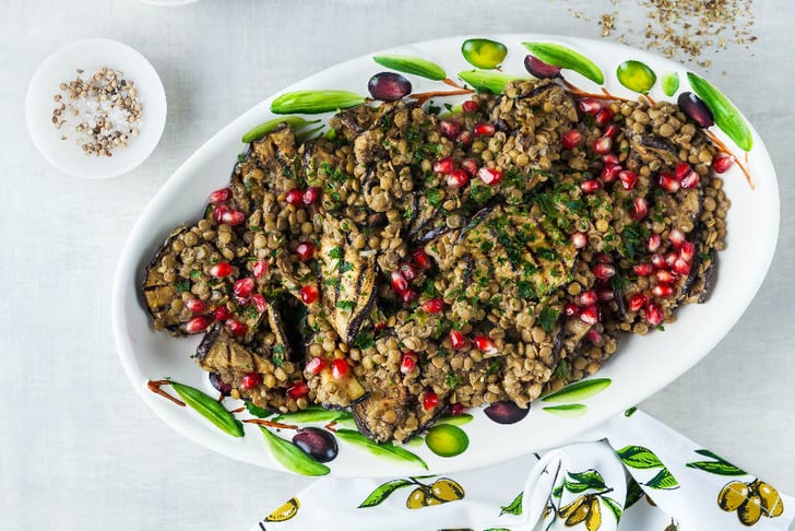 Patlıcanlı Yeşil Mercimek Salatası Tarifi